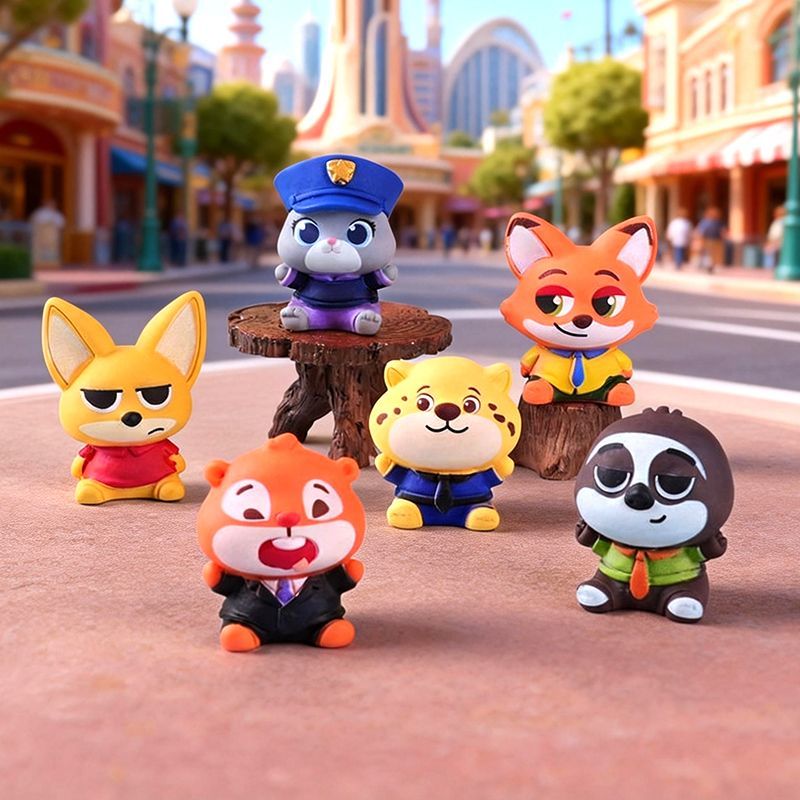 Car Accessories Etsy - Миниатюрная фигурка из смолы Zootopia для