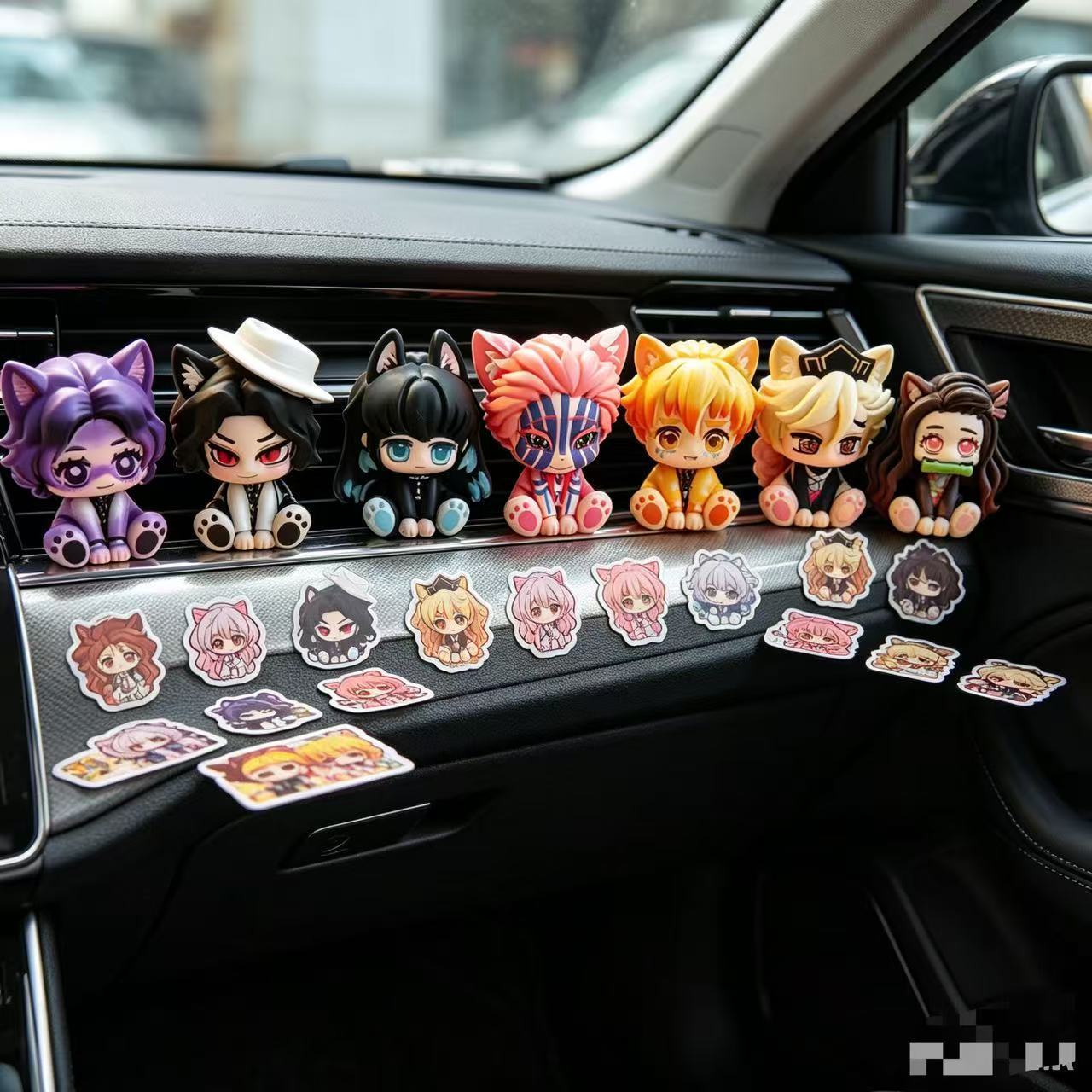 Car Accessories Etsy - Милая фигурка-чипи «Истребитель демонов» для автомобиля,