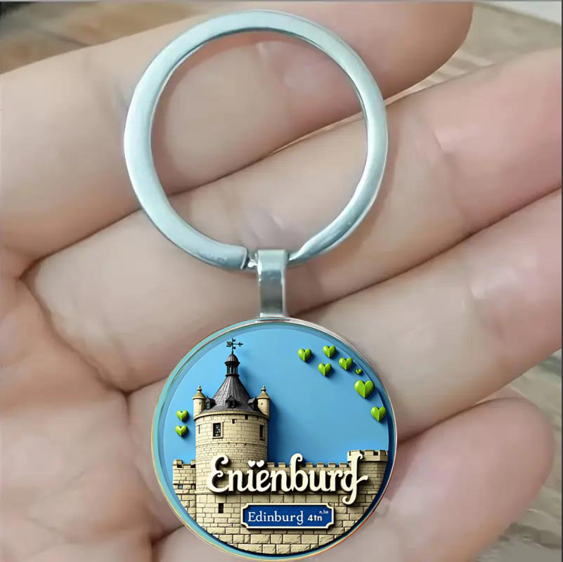 Car Accessories Edinburgh - Круглый брелок для ключей в средневековом