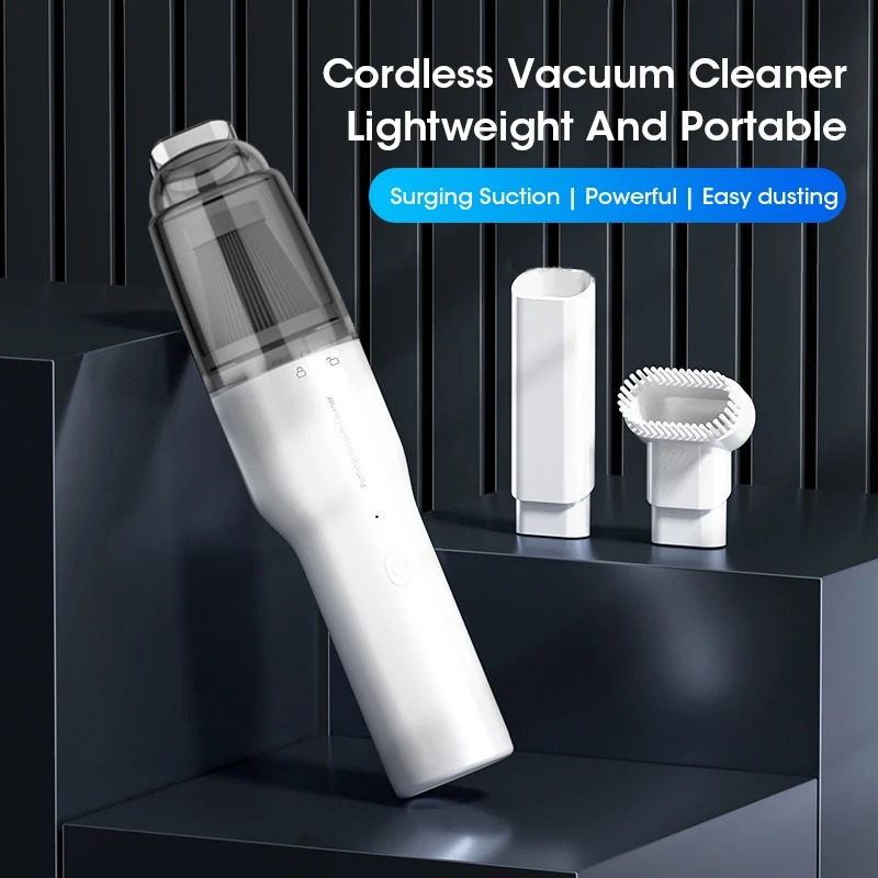 Car Vacuum Cleaner - Мини-ручной автомобильный пылесос, перезаряжаемый беспроводной малошумный